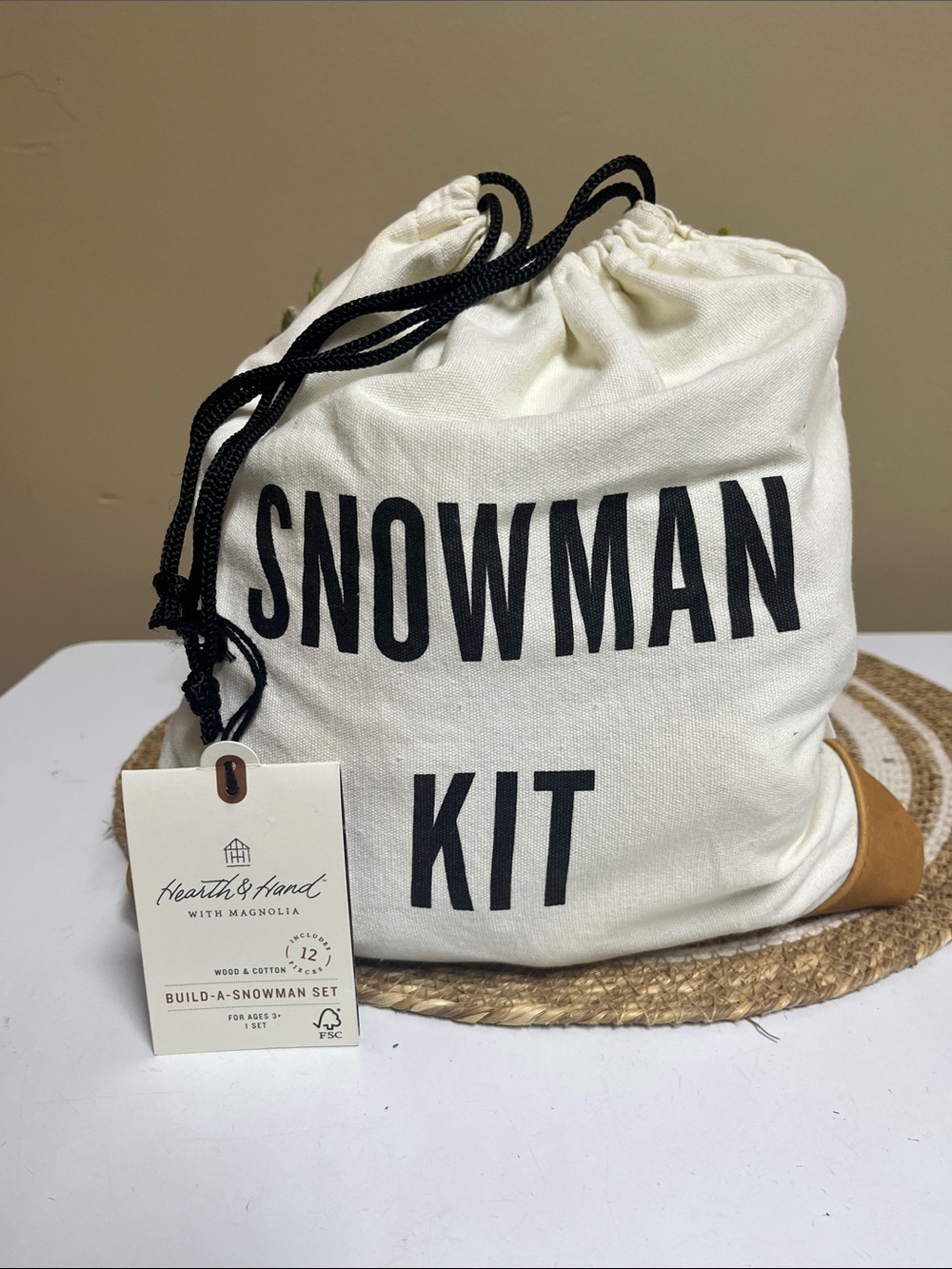 Hearth & Hand Magnolia “Build-A-Snowman Kit NWT